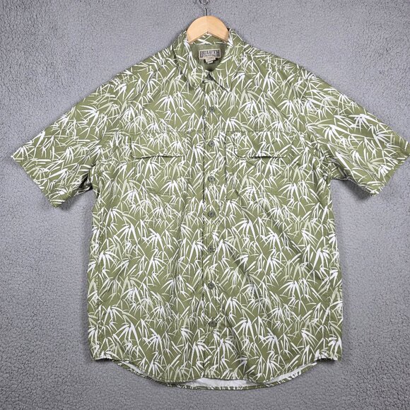 Duluth Trading Co Shirt Mens Size LT Plant Floral All Over Print Vented Hiking - Picture 1 of 12